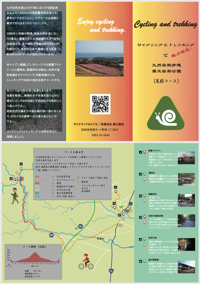 九州自然歩道尾鈴コースマップイメージ